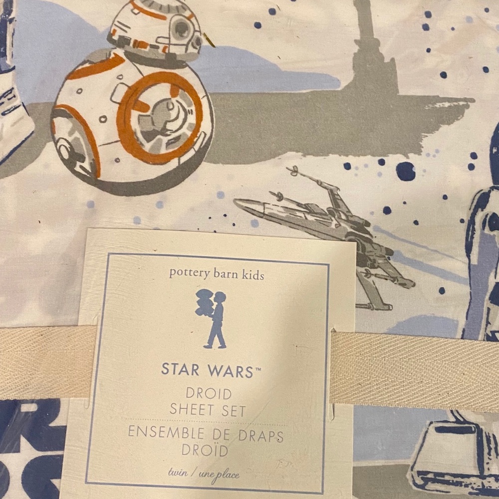 Pottery Barns Kids Star Wars Droid Fitted Sheets.